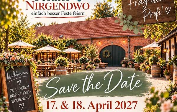 Save the Date im Festhof Nirgendwo – Hochzeitsinspirationen in Langewahl